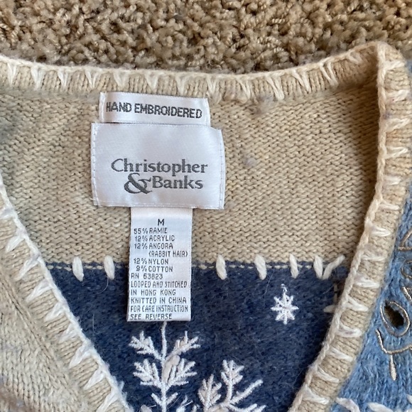 Vintage Christmas sweater Christopher and banks - Picture 3 of 4